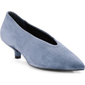 Seychelles Libertine Pointed Toe Kitten Heel Pump in Blue at Nordstrom Rack, Size 9.5