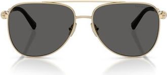Tiffany & Co. 59mm Pilot Sunglasses in Pale Gold /Dark Grey at Nordstrom