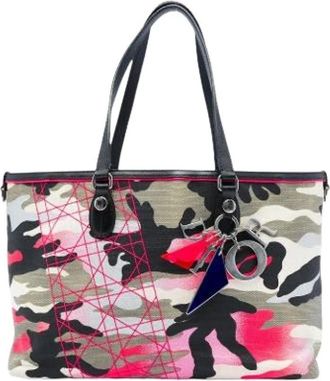 Dior Pre-owned Canvas Tote Bag - Dames - Vintage Shopper - Veelkleurig - ONE Size - Leer - Vintage