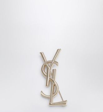 Saint Laurent Cassandre metal brooch
