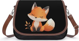Generic Cute Fox Crossbody Bags for Women Fashion Leather Shoulder Handbags With Adjustable Strap