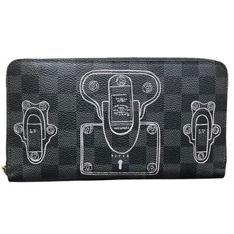 Louis Vuitton Black Damier Graphite Coin Purse/Coin Case (Pre-Owned)