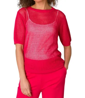 Yest Genice Knit Top In Spice Red
