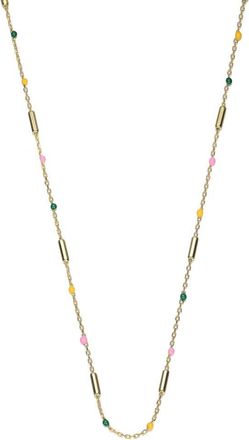 Genevive Silver Cz Beaded Necklace
