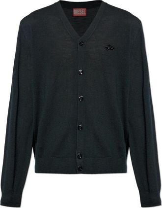 Diesel Cardigan K-Volto - Heren - Vesten - Zwart - M - Wol - Truien & Vesten