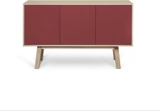 Mon Petit Meuble Français Aparador alto de 3 puertas l.140 cm, fresno