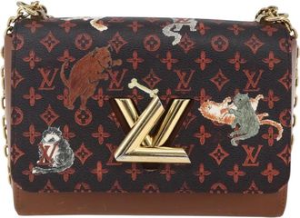 Louis Vuitton Twist Limited Edition Grace Coddington Catogram Canvas Brown Canvas Handbag (Pre-Owned)