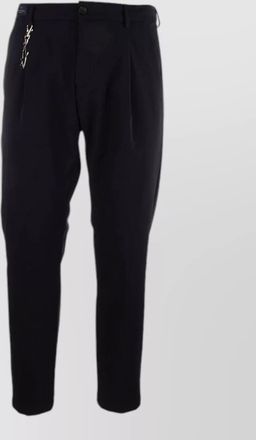 Paul & Shark trousers front pleats decorative charm belt loops