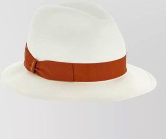 Borsalino monica hat pinched crown ribbon band