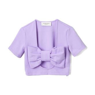 Viktor & Rolf Bandeau Bow Top - female - Viktor & Rolf - Blouses - Purple - L - Blouses & Shirts