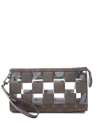Louis Vuitton 2021s monogram chess pouch clutch bag - men - PVC - One Size - Brown