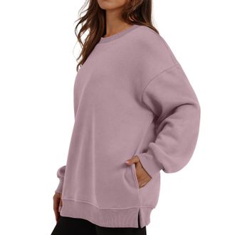 Generic Sweatshirts for Women Crewneck Long Sleeve Loose Fit Tops Sweatshirt for Leggings UK | Essentials Soft Loose Pullover Sweatshirts Fall Fashion Color T
