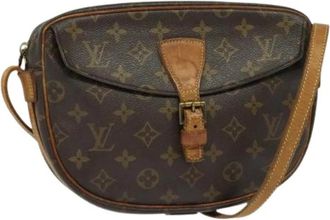 Louis Vuitton Tweedehands Canvas Louis Vuitton tassen - Dames - Vintage Schoudertas - Bruin - ONE Size - Leer - Vintage