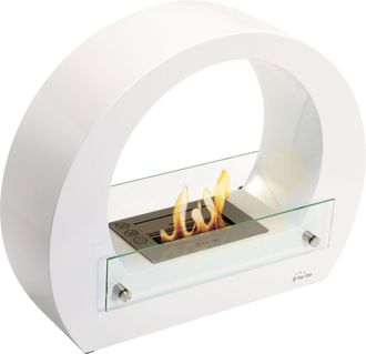 Purline Purline - Chimenea De Etanol De Acero Con Llama Regulable Blanco