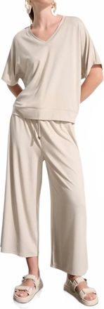 Joseph Ribkoff Pull-On Tie Waist Culotte Pants In Moonstone