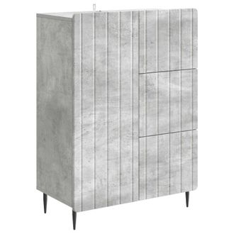 vidaXL Aparador Gris Hormig&oacute;n 66 X 34,5 X 91,5 Cm Madera De Ingenier&iacute;a Vidaxl