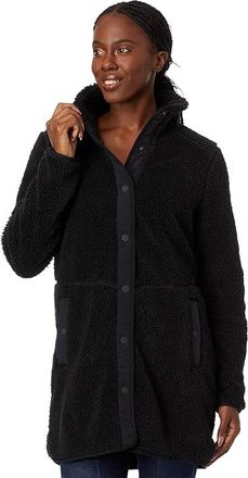 L.L.Bean Sherpa Coat Womens Clothing Black : XS, Nylon/Polyester