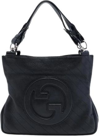 Gucci Pre-owned Blondie Schoudertas - Dames - Vintage Schoudertas - Zwart - ONE Size - Leer - Vintage