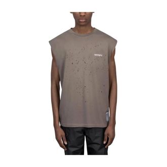 SATISFY Sleeveless Training Tops, male, Brown, Size: L MothTech Muscle Tee