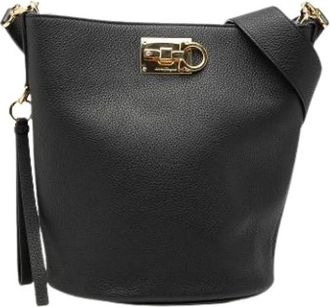 Ferragamo Pre-owned Bucket Bag - Dames - Vintage Tas - Zwart - ONE Size - Leer - Vintage