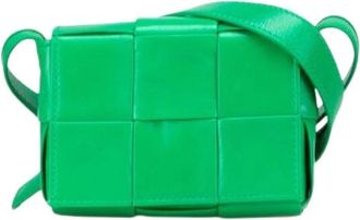 Bottega Veneta Pre-owned Leren Schoudertas - Dames - Vintage Schoudertas - Groen - ONE Size - Leer - Vintage
