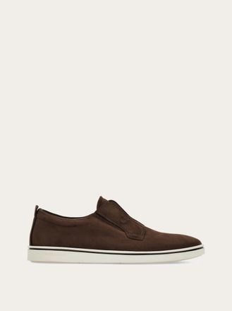 Ferragamo Men Slip on sneaker Brown Size 10.5