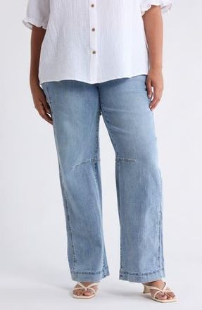 Democracy AbSolution Wide Leg Jeans in Light Blue Vintage at Nordstrom Rack, Size 20W