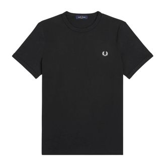 Fred Perry Hombre, Camisetas, Negro, Talla: M