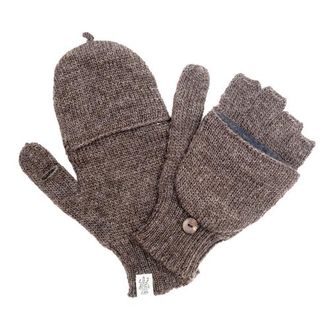 Nirvanna Designs Bryant Fingerless Gloves w/ Flap in Tweed at Nordstrom
