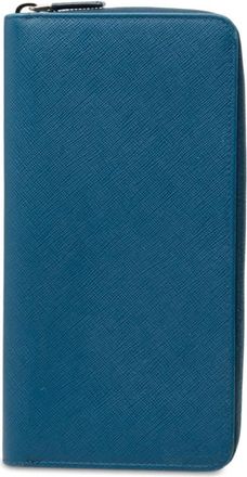 Prada Pre-owned Prada Saffiano Zip Around Portfolio Wallet Ladies 1NHI4TN4V12PY187