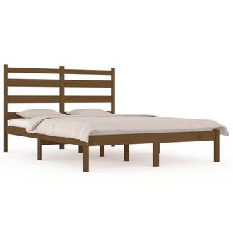 Berkfield Home Bed Frame Honey Brown Solid Wood Pine 200x200 cm