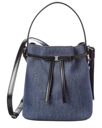 Ferragamo Ferragamo Denim & Leather Bucket Bag
