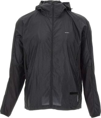 SATISFY Pertex Diamond Fuse Windbreaker jack met logoprint - Zwart
