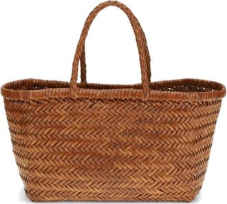 Dragon Diffusion Woven Leather Tote - Dames - Shoppers - Bruin - ONE Size - Leer - Tassen