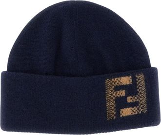 Fendi Beanies, unisex, Blue, Size: M Beanie