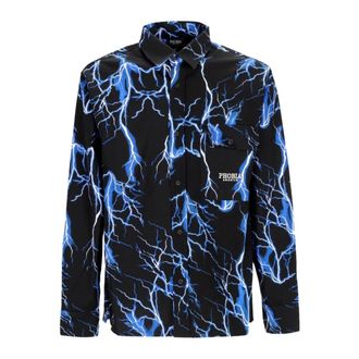 Phobia Archive All Over Lightning Shirt - Heren - Casual Overhemden - Veelkleurig - M - Overhemden