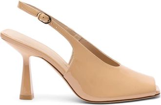 Stuart Weitzman High Heel Sandalen - Dames - Sandalen met hakken - Beige - 37 1/2 EU - Schoenen