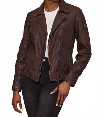 Mauritius Meeow Leopard Jacket In Brown