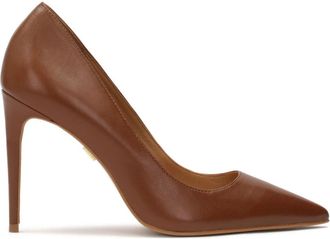 Kazar Bruine klassieke pumps met puntige neuzen - Dames - Pumps - Bruin - 39 1/2 EU - Leer - Schoenen