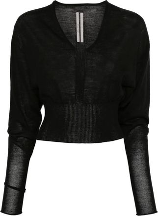 Rick Owens Top con scollo a V - Nero