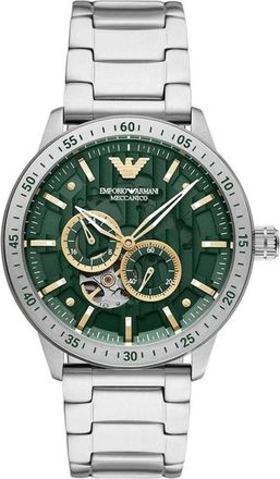 Emporio Armani Mario 43 mm Automatisch Horloge - Heren - Horloges - Grijs - ONE Size - Accessoires
