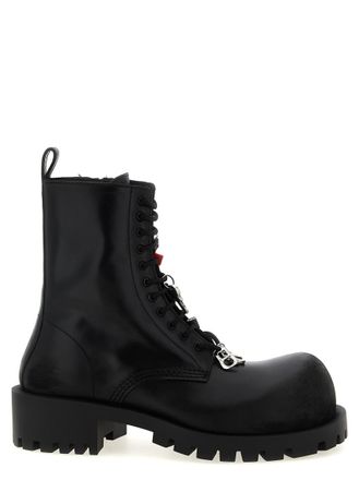 Balenciaga Black Lace Up Boots