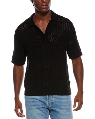 Civil Society Rapa Boxy Crop Blocked Chunky Knit Jersey Shirt