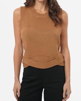 Greylin Jacqueline Twist Tank In Honey