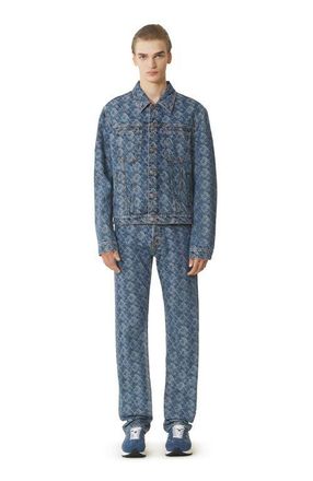 Lanvin Lunar Year Jacquard Denim Jacket in Blue at Nordstrom, Size X-Large Eu
