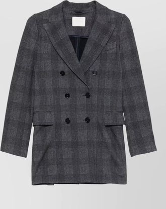Circolo 1901 checked cotton double-breasted blazer
