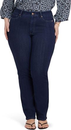 NYDJ Marilyn High Waist Straight Leg Jeans in Eclipse Blue at Nordstrom, Size 20W