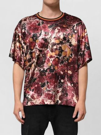 Dolce & Gabbana marble print oversized short-sleeve t-shirt