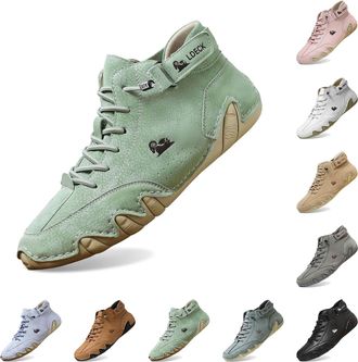 Generic Waterproof Shoes Waterproof Breathable Walking Shoes Suede High Boots Orthopedic Driving Shoe Non-slip Breathable Casual Sneakers for Walking Suede Le