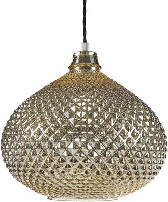 Beliani Beliani - Ceiling Pendant Lamp Light Hanging Lantern Glass Gold Madon